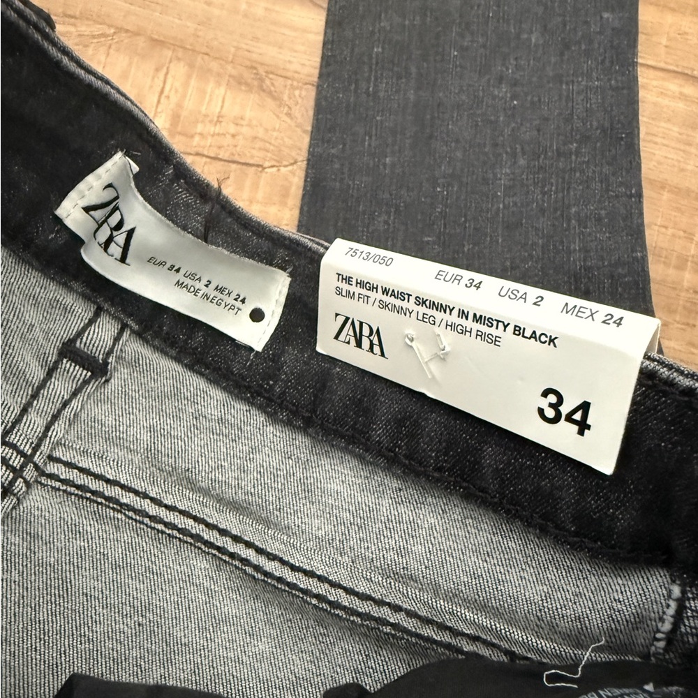 Zara Misty Black High Waist Jeans - Picture 2 of 2